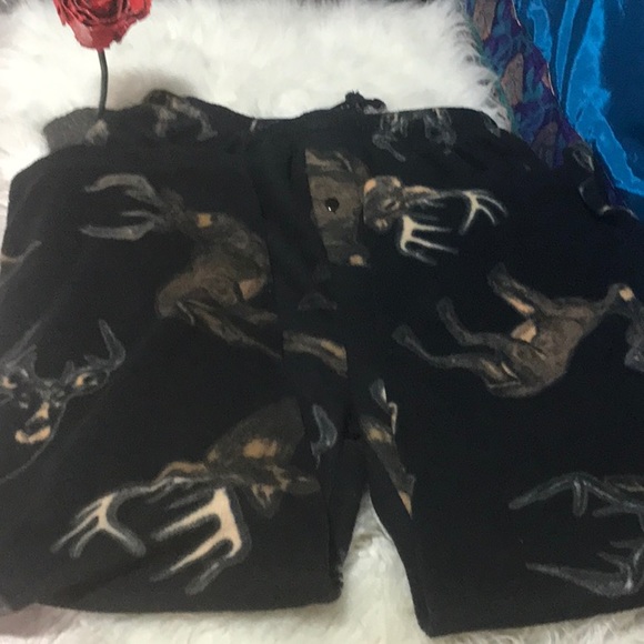 Fun Boxers deer print camouflage hunting soft fleece lounge pants L - Picture 6 of 8